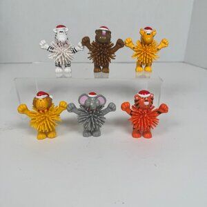 Kooshkins Mini Holiday Zoo Animals Lot of 6 Christmas Figure Tiger Lion Elephant